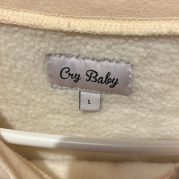 Cry Baby Embroidered Crew Neck - Picture 3 of 5